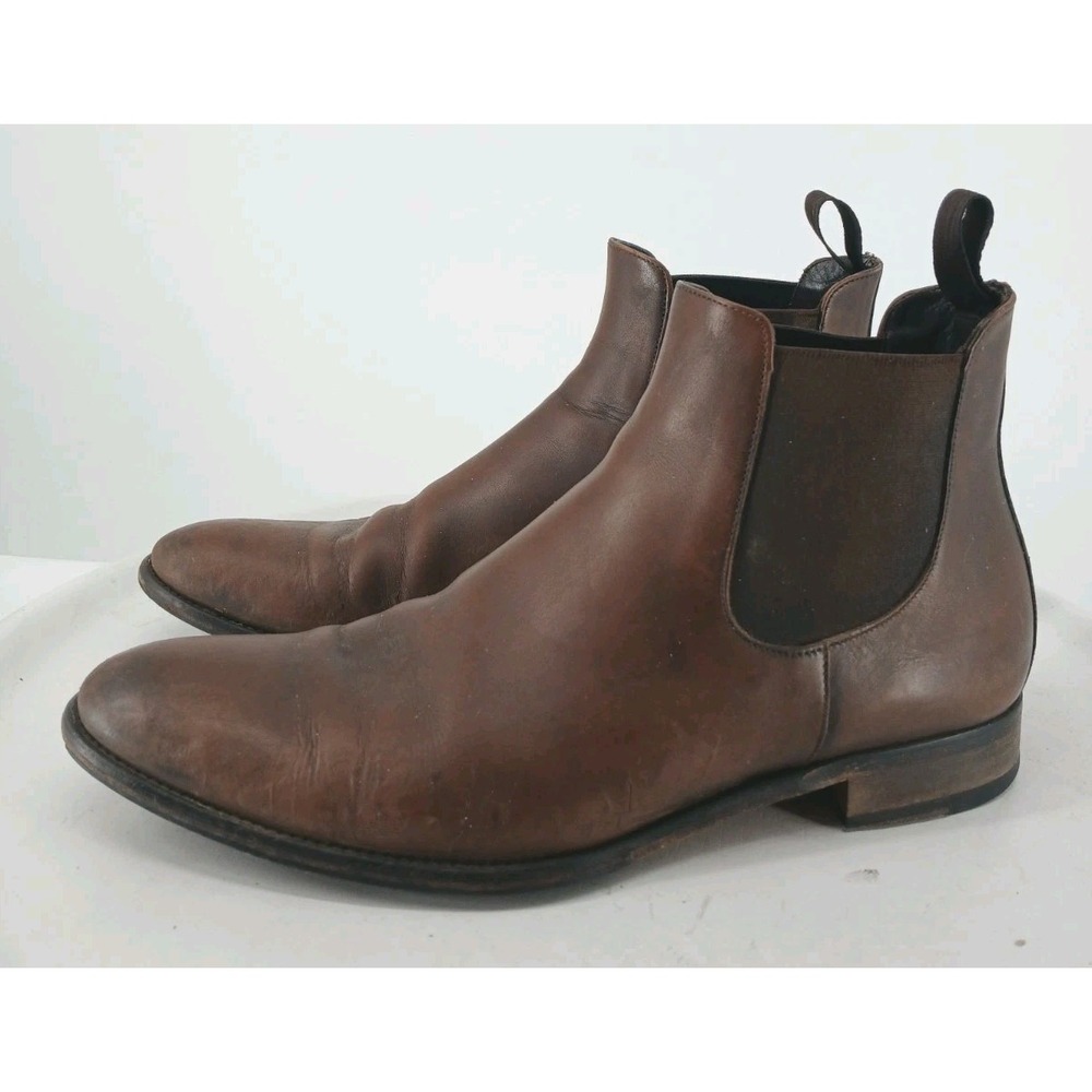 To Boot New York Chelsea Boots Mens Size 9 Brown Leather Made In Italy. C116